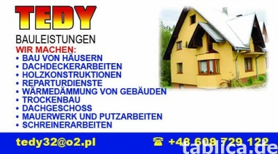 Budowy domów od podstaw, dachy na terenie całych Niemiec