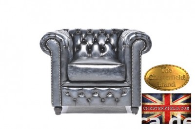 Chesterfield sofa 1 os Brighton antyczny blekit