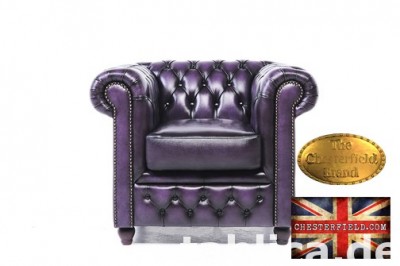 Chesterfield sofa 1 os Brighton fiolet