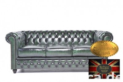 Chestrefield sofa 3 os Brighton zielen