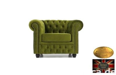 Chesterfield sofa 1 os Brighton Fluweel z zamszu