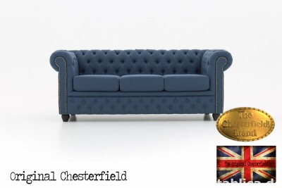 Chesterfield kanapa 3os Pitch z materialu