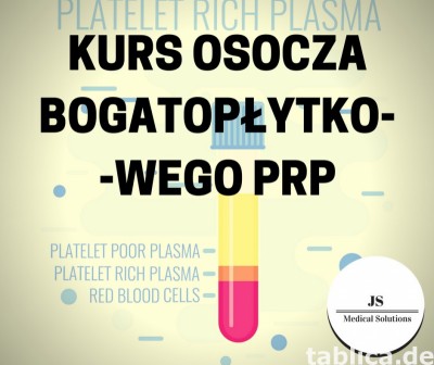 Kurs osocza bogatopłytkowego PRP