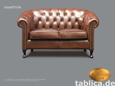 Chesterfield skorzana sofa Hampton