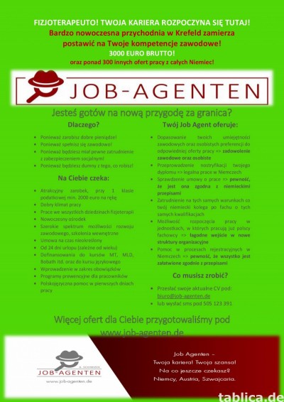 Fizjoterapeuta oferta pracy w Krefeld