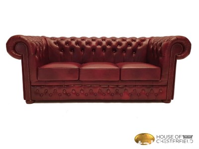 Chesterfield skorzana sofa 3 os NEW York