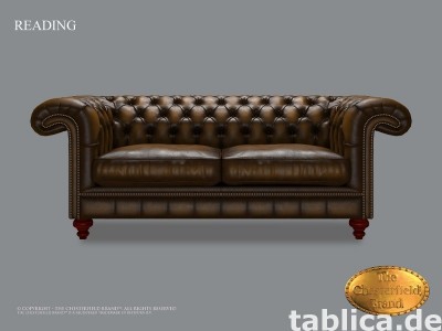 Chesterfield skorzana sofa Reading Royal Tudor