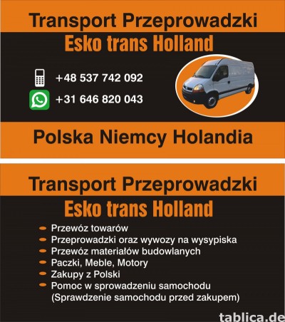 Transport Przeprowadzki Polska Niemcy Holandia Tanio!!!