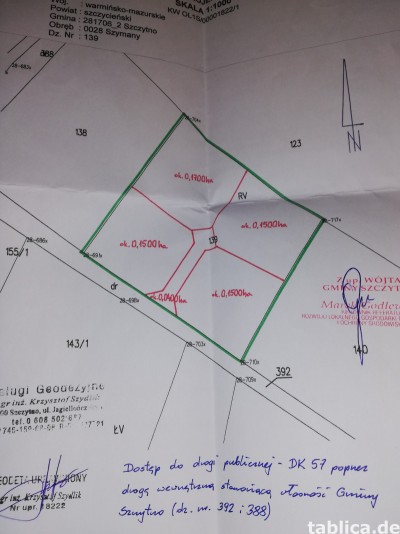 Mazury- Cztery dzialki z warunkami zabudowy.