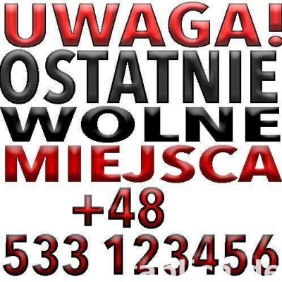 Ostatnie miejsca do Niemiec na 30.01 Zamów teraz :)