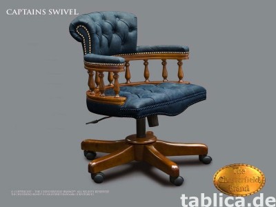 Chesterfield skorzane krzeslo Captains Swivel