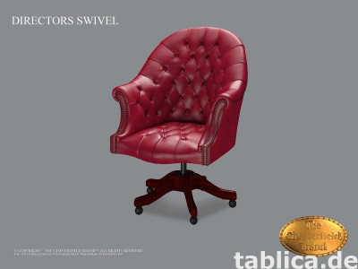Chesterfield skorzane krzeslo biurowe Gamay