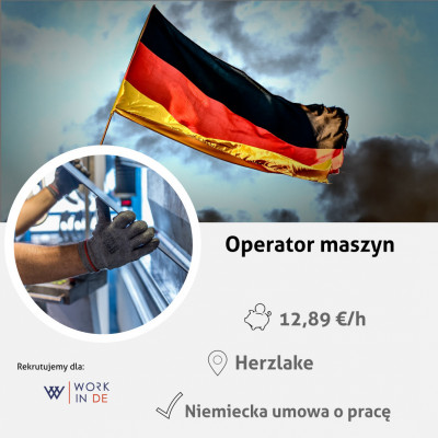 Operator maszyn - praca w Niemczech