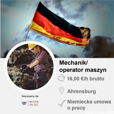 Mechanik/ operator maszyn
