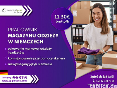 PRACOWNIK MAGAZYNU ODZIEŻY (K/M) - NIEMCY