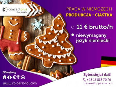 PRACOWNIK PRODUKCJI (K/M) - PAKOWANIE CIASTEK - NIEMCY