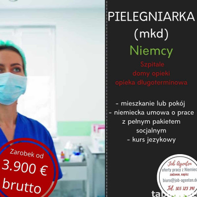 Praca dla pielęgniarki w wielu miastach Niemiec