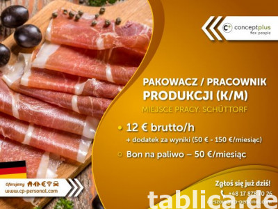 Pakowacz / Pracownik produkcji (K/M) - Niemcy