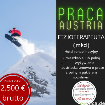 Fizjoterapeuto jest oferta pracy w Austrii zgłoś się