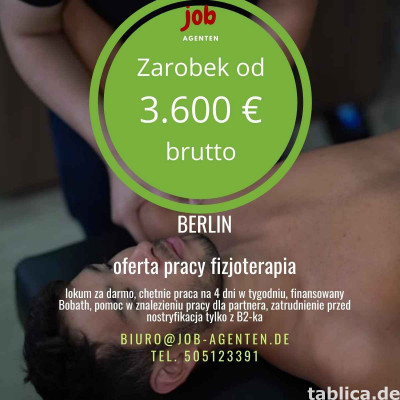 Fizjoterapeuto aplikuj na ofertę pracy w Berlinie