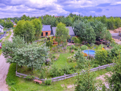 DOM w otoczeniu własnego brzozowo-sosnowego lasku - Gołubie