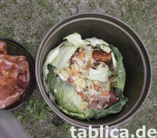KOCIOŁEK ŻELIWNY MYŚLIWSKI 9L GARNEK GRILL 2