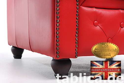 Chesterfield sofa 1 os Brighton czerwien 3