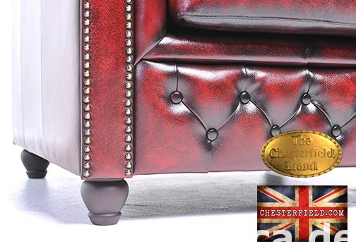 Chesterfield sofa 1 os Brighton antyczne bordo 2