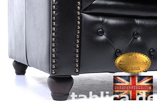 Chesterfield sofa 1 os Brighton czarny 2