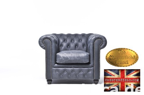 Chesterfield sofa 1 os Brighton vintage czern 0