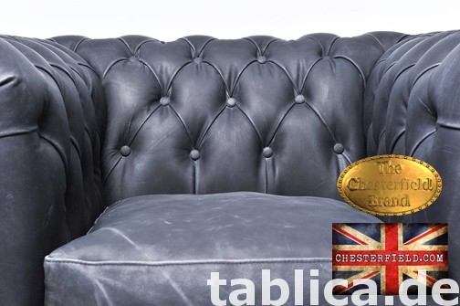 Chesterfield sofa 1 os Brighton vintage czern 2