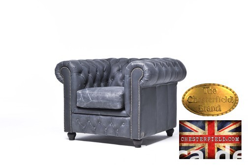Chesterfield sofa 1 os Brighton vintage czern 3
