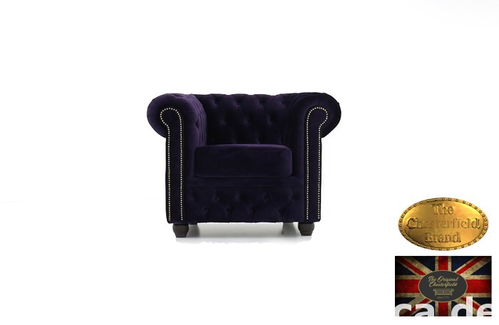 Chesterfield sofa 1 os Brighton Fluweel z zamszu 0