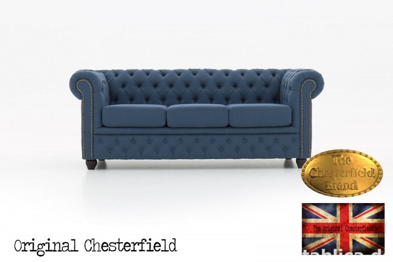 Chesterfield kanapa 3os Pitch z materialu 0