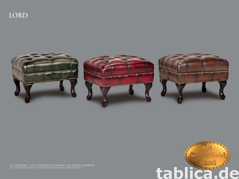 Chesterfield skorzane pufy 0
