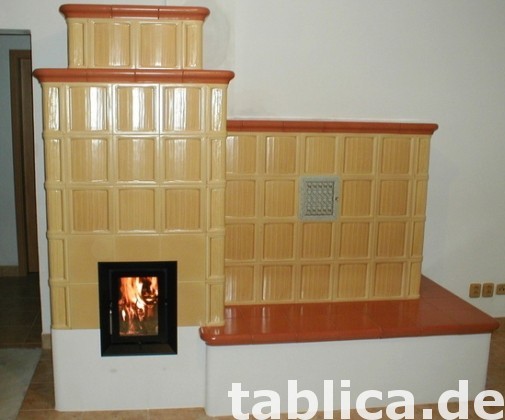 Zdrowy piec kaflowy z widokiem ognia. 80