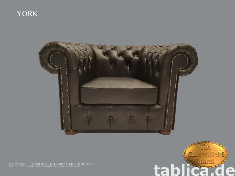 Chesterfield sofa 1 os York czarna 0