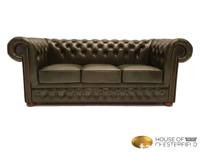 Chesterfield sofa 3 os zielen New York 0