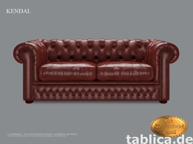 Chesterfield skorzana sofa Kendal bordo 0