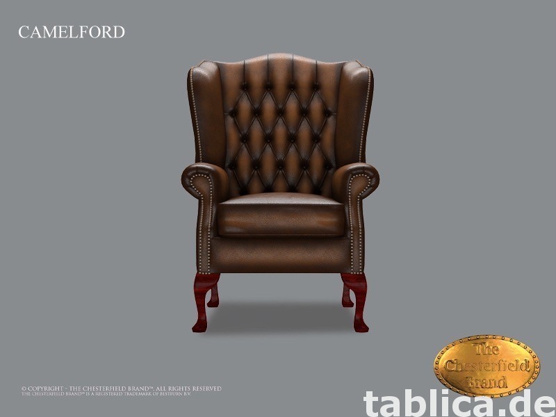 Chesterfield skorzany fotel Camelford 0