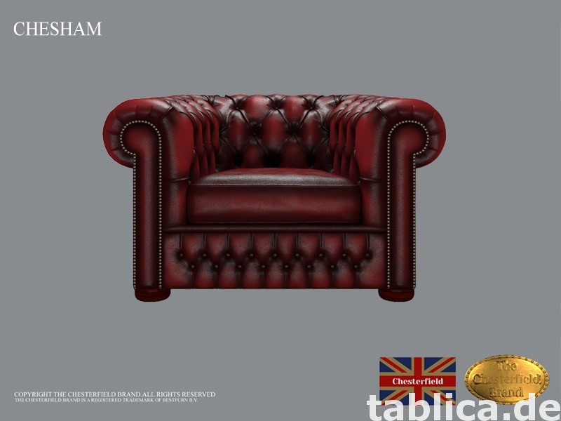 Chesterfield sofa 1 os CHESHAM skora 0