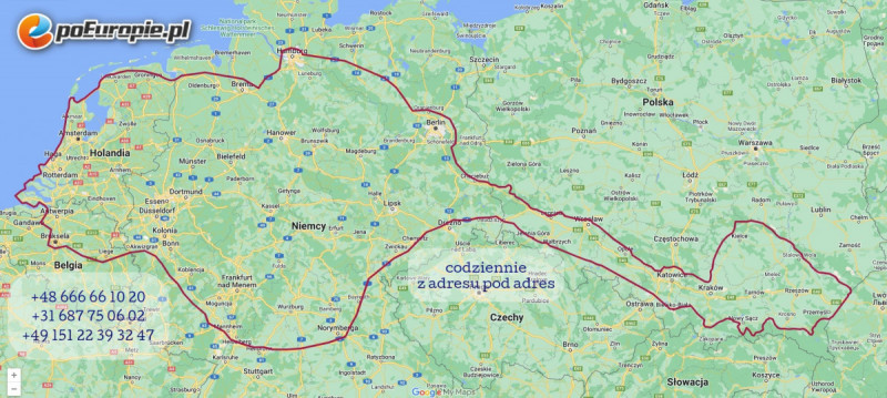 CODZIENNIE PRZEWÓZ OSÓB - POLSKA - HOLANDIA BELGIA NIEMCY 2