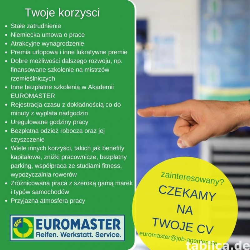 Montażysta szyb samochodowych praca Bremen, Krefeld, Hamburg 2