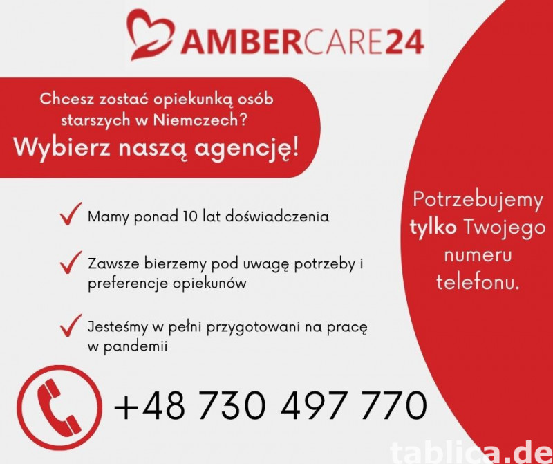 Opiekunka do Niemiec od zaraz DO 1800 EURO + 250eu Premii 0