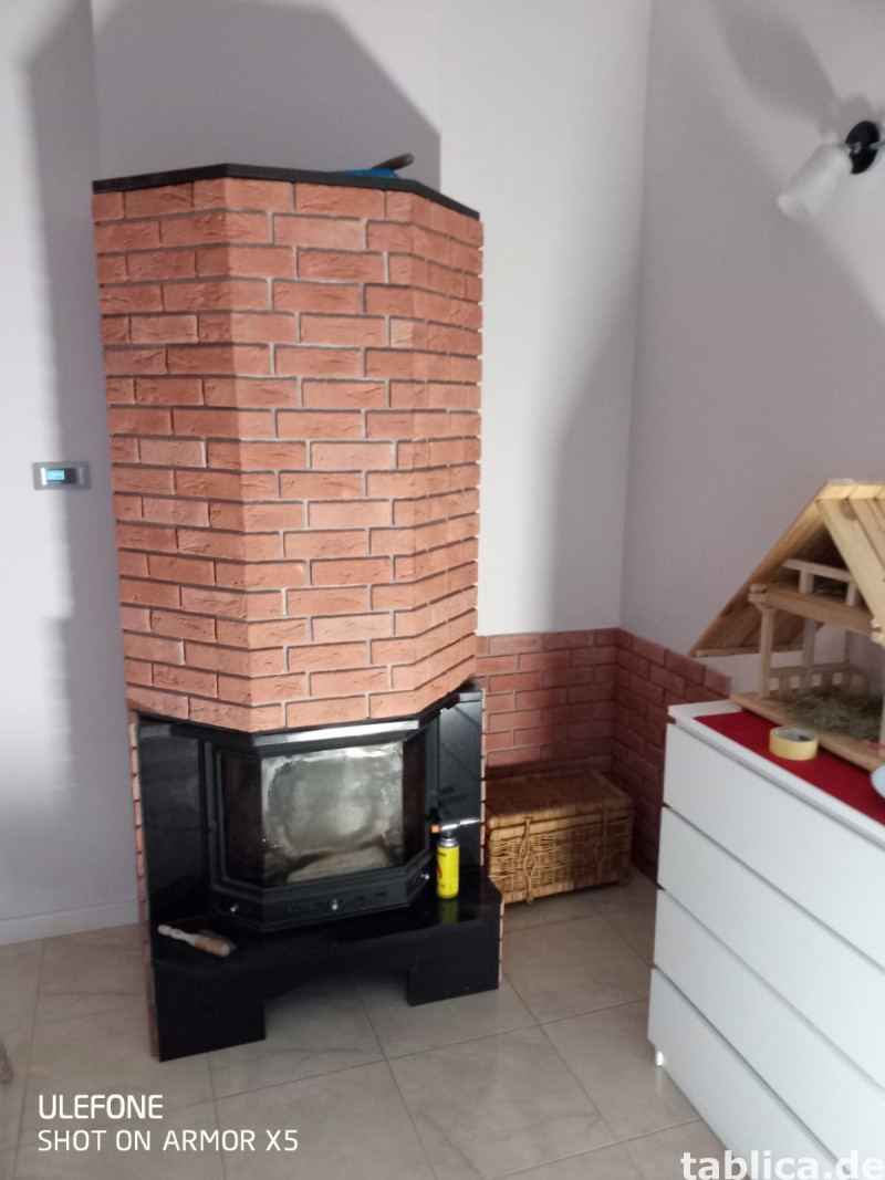 Czerwona cegła z gotową fugą trzy kolory fugi płytki gipsowe 4