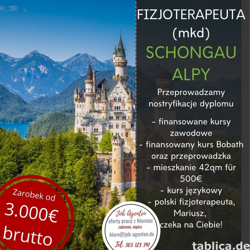 Fizjoterapeuto jest praca w Schongau Alpy 0