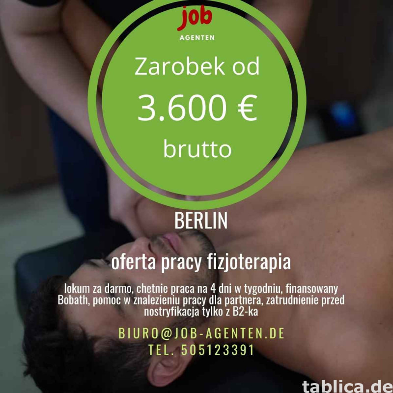 Fizjoterapeuto aplikuj na ofertę pracy w Berlinie 0