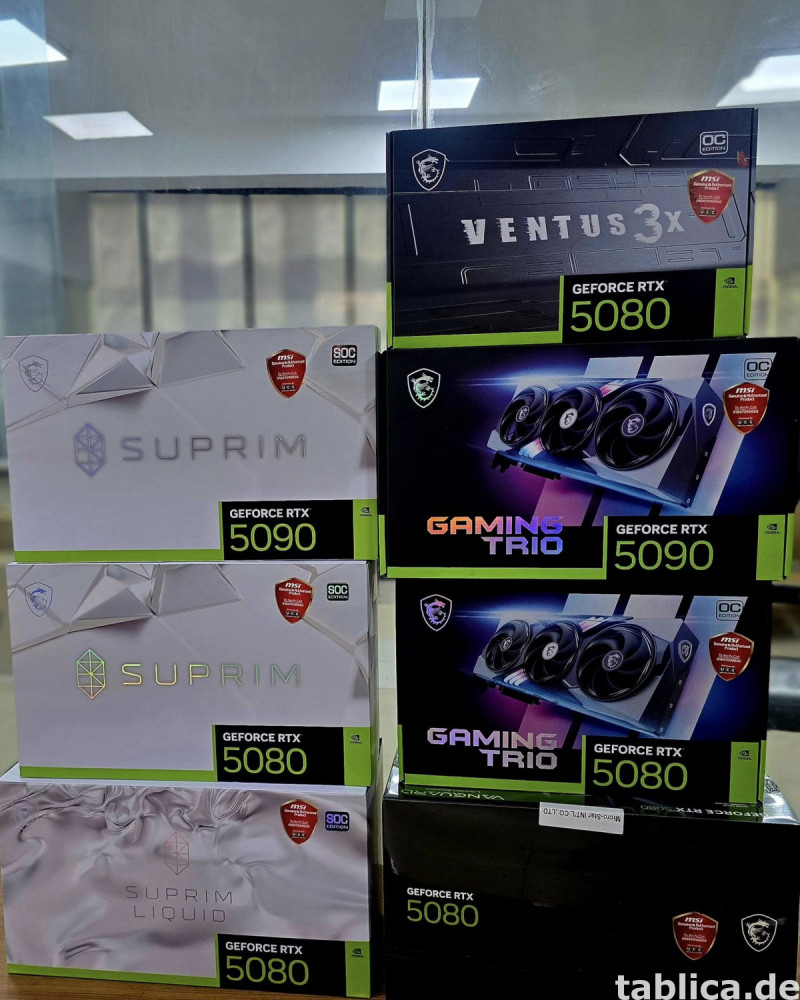 GeForce RTX 5090 , RTX 5080, RTX 5070 Ti, RTX 4090, RTX 4080 4