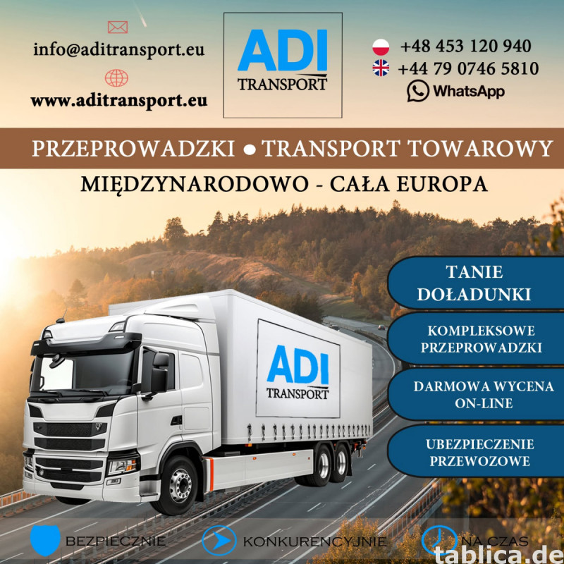 ADI Transport – Twój partner w transporcie i przeprowadzce 0